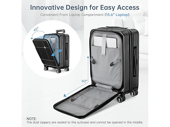 ANYSEA Hardside Travel 20" Carry-On