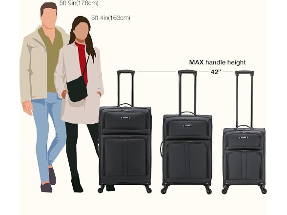U.S. Traveler Anzio Softside Luggage, Checked-Medium 26-Inch