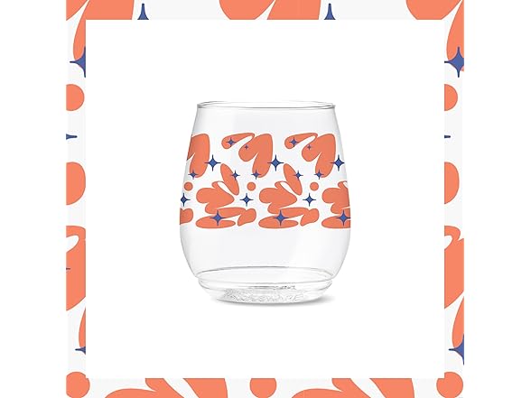 TOSSWARE 14oz Retro Plastic Glass 6Pk