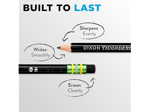 Ticonderoga Wood-Cased Pencils, 2 HB Soft