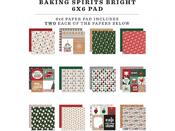 Baking Spirits Bright 6x6 Paper Pad