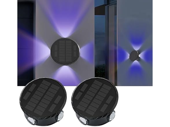 RAYCCI Outdoor Wall Lights - 4 LED Solar