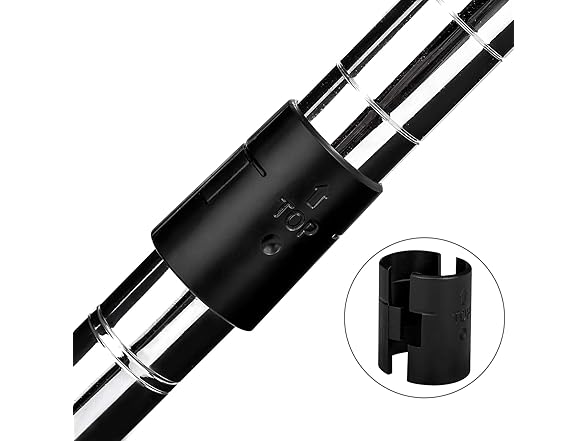 Wire Shelf Lock Clips 24pc Black