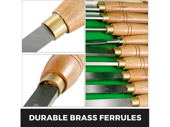 8 Piece Wood Lathe Chisel Set, HSS Steel Wood