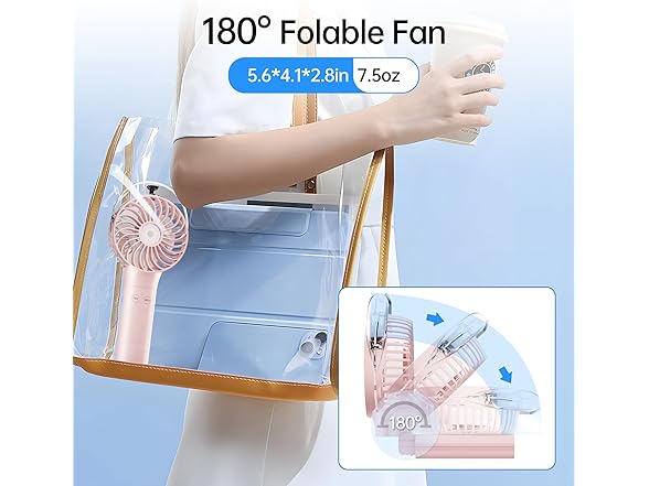 Rechargeable Handheld Misting Fan