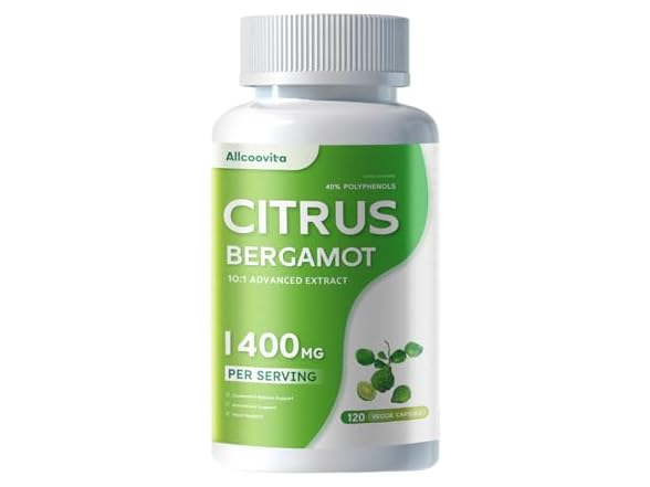 Organic Citrus Bergamot 1400mg, 120 Capsules