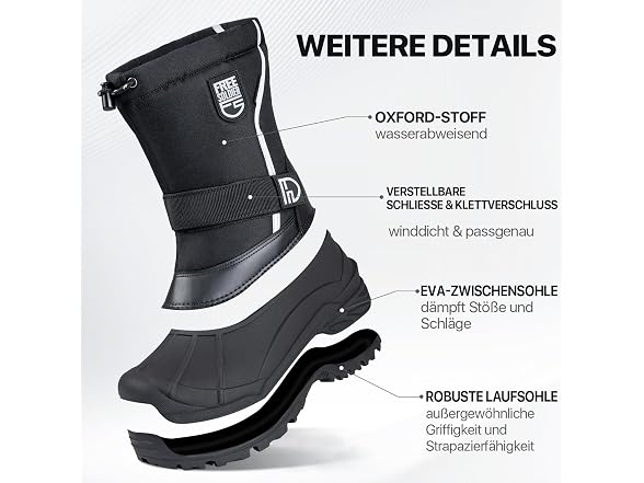 FREE SOLDIER Men's Insulated Snow