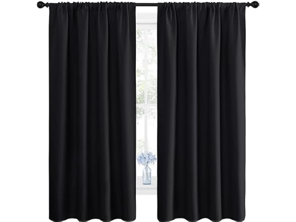 NICETOWN Halloween Black Blackout Curtain Blinds
