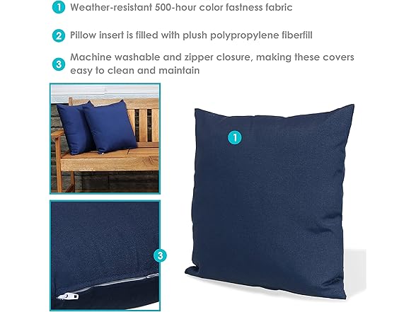 Sunnydaze Indoor and Outdoor Decorative Throw Pillows Set of 2