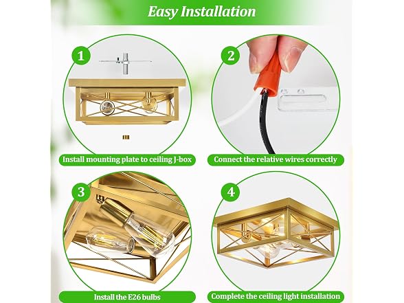 Kondras B0F31XPZY8 2-Pack Hallway Fixtures Ceiling