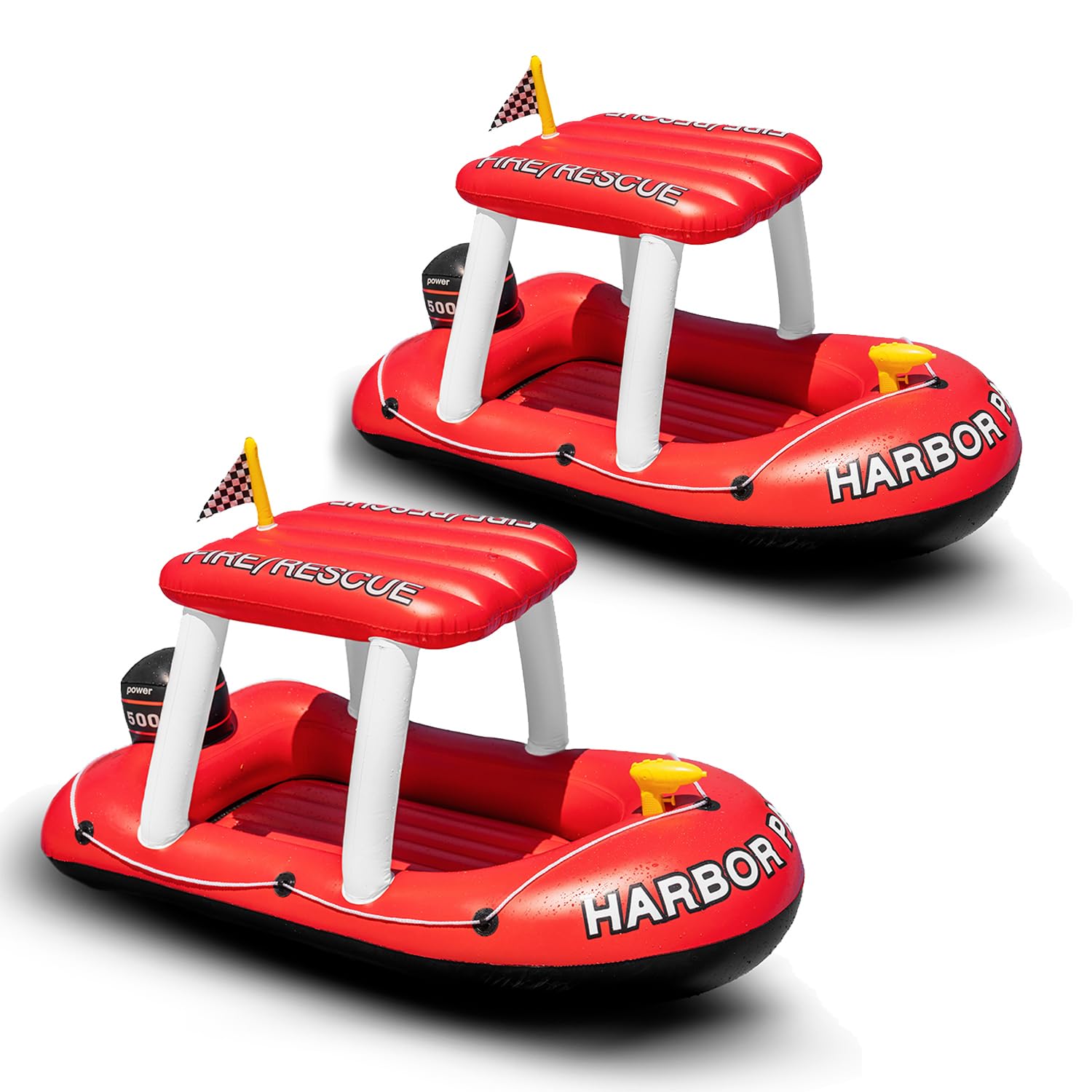 Zone Tech Kids Inflatable Fire Rescue Boat - Gallery 9