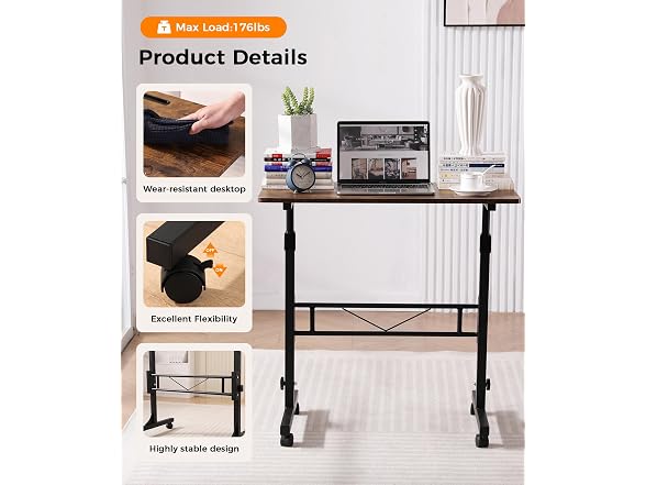KLSMYHOKI Mobile Standing Desk Wheels