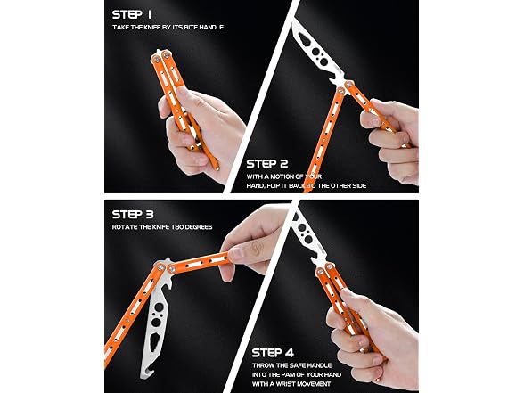 Dispatch Practice Butterfly Knife Orange