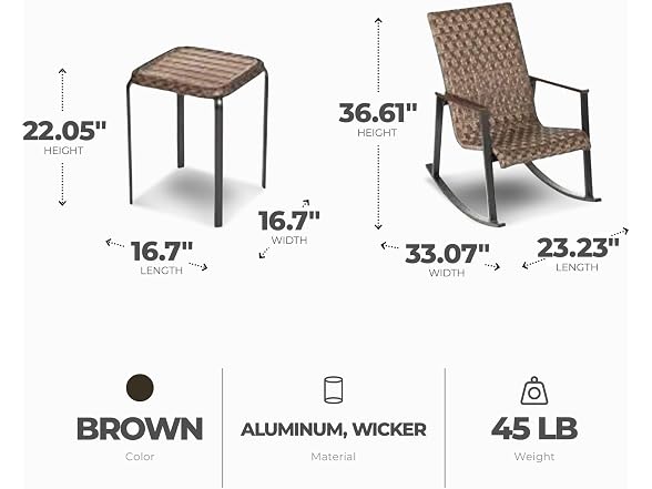 Four Seasons Courtyard Bayside 3 Piece Wicker Patio Furniture