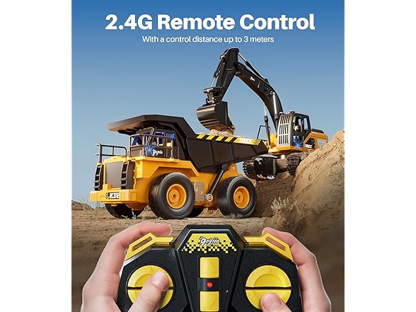 Geyiie RC Dump Truck Toy for Kids