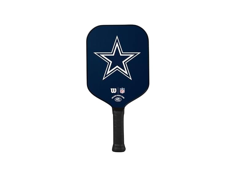 Wilson NFL Collection Fierce Team Pickleball Paddle - Grip Size 2-4 1/4", Dallas Cowboys