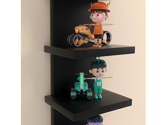 Bloddream 5-Tier Wall Shelves Black 30.7