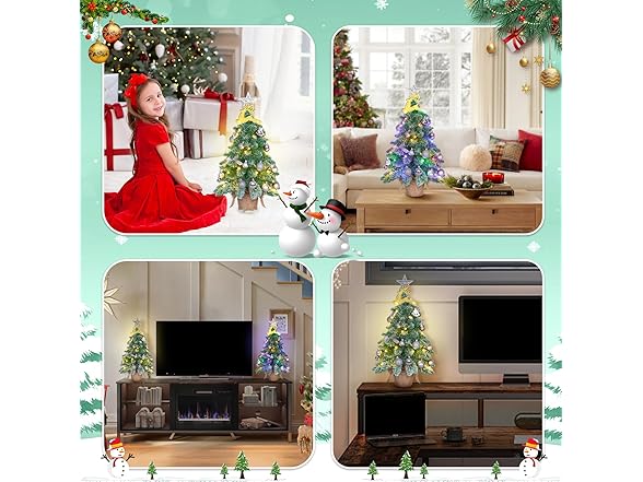 Bosceos 24" Mini Prelit Christmas Tree