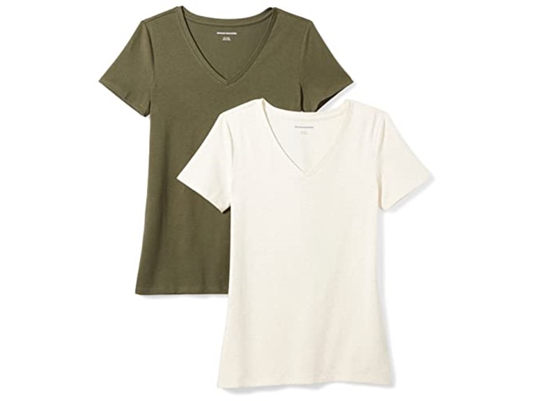 Women's Regular-Fit V-Neck T-Shirt 2 Pk - Gallery 27