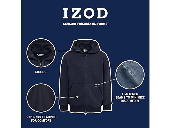 Izod Boys (6-7) Sensory-friendly Hoodie Sweatshirt