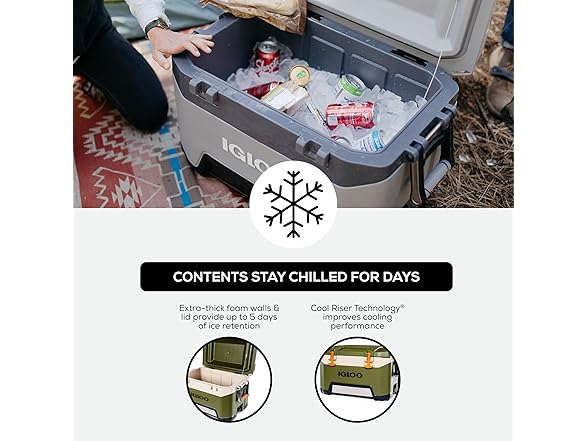 Igloo 52 Quart Cooler with Cool Riser Technology