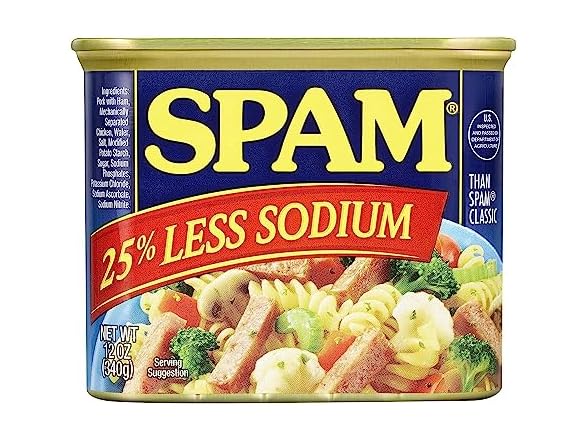 SPAM 25% Less Sodium 12 oz