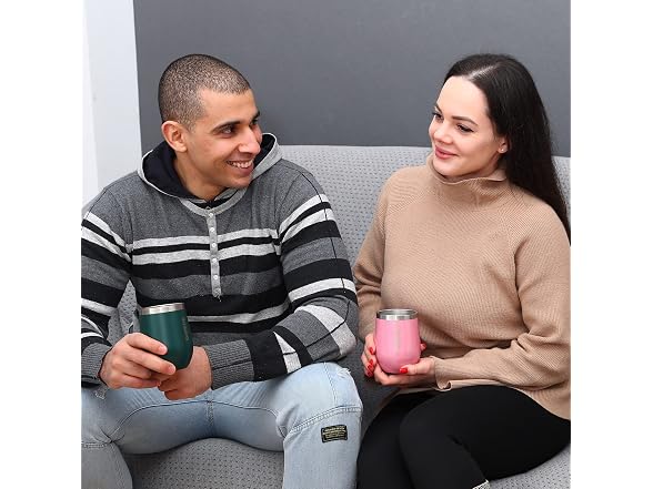 BJPKPK 2 PCS 12oz Insulated Wine Tumbler