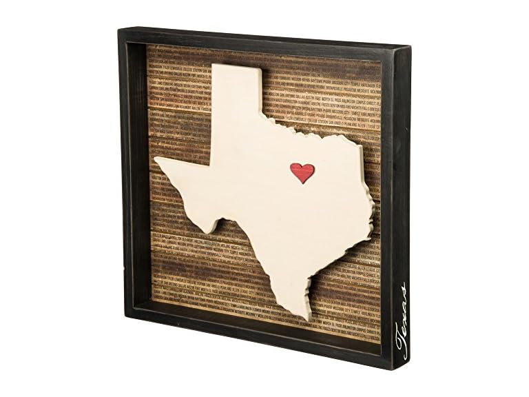 Wanderlust Inset Box Sign, Texas