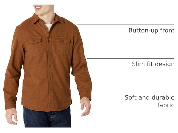 Amazon Essentials Men Slim-fit Long-sleeve Shirt