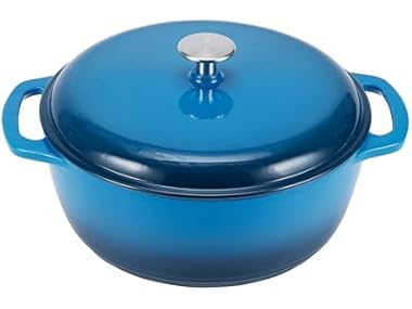 $36.99, Was $49.79, 25% Off! Amazon Basics Enameled Cast Iron dealfomo