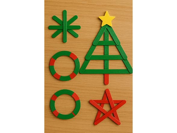 Christmas Craft Sticks Red & Green 500ct