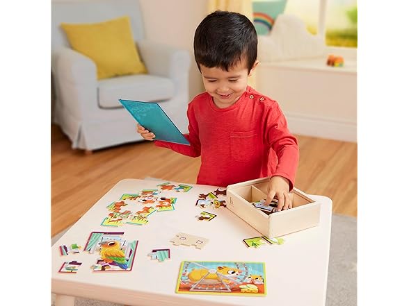 B. toys – Wooden Pack o' Puzzles 3Pk
