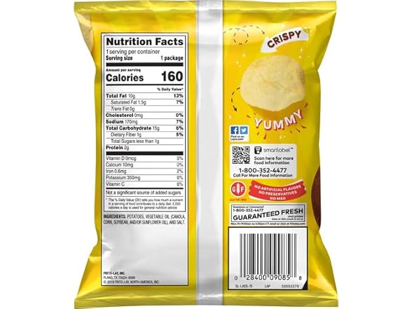 Lay's Regular, 1 Ounce Bags (Pack of 48)