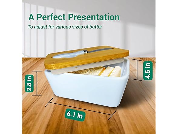 2 Pack Butter Dish with Lid and Knife