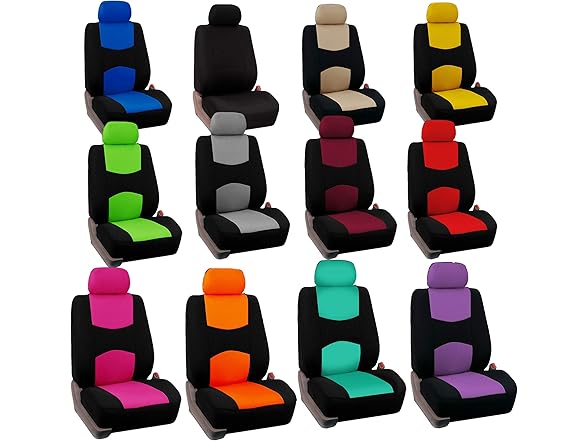 Front Seat Covers Cloth Gray