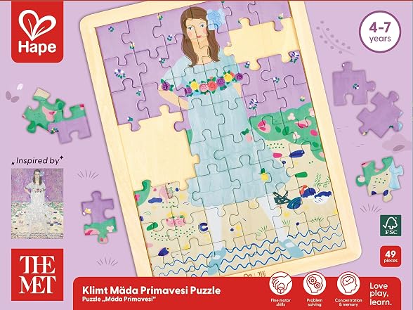 Hape x The Met Klimt Mada Primavesi Wooden Frame Puzzle