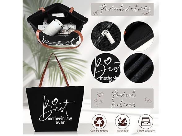 2 Piece Tote bag with Make up Bag 2 Pack