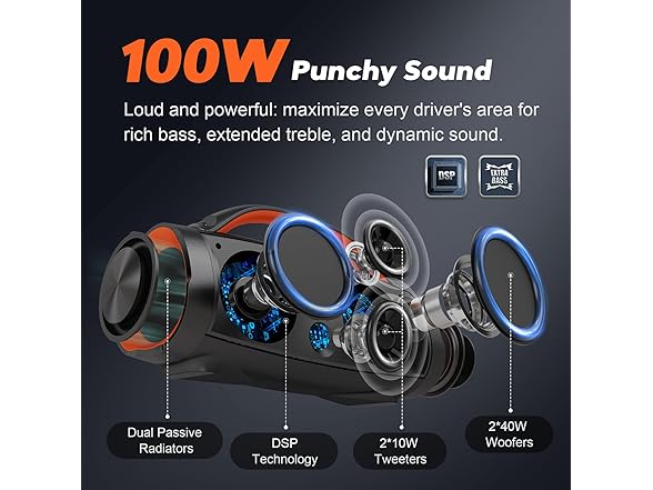 DOSS Extreme Boom Pro 100W Spkr