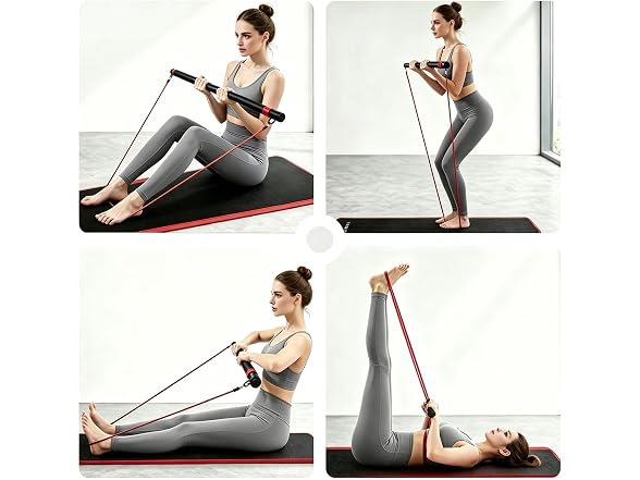 Portable Home Gym Resistance Bands & Bar