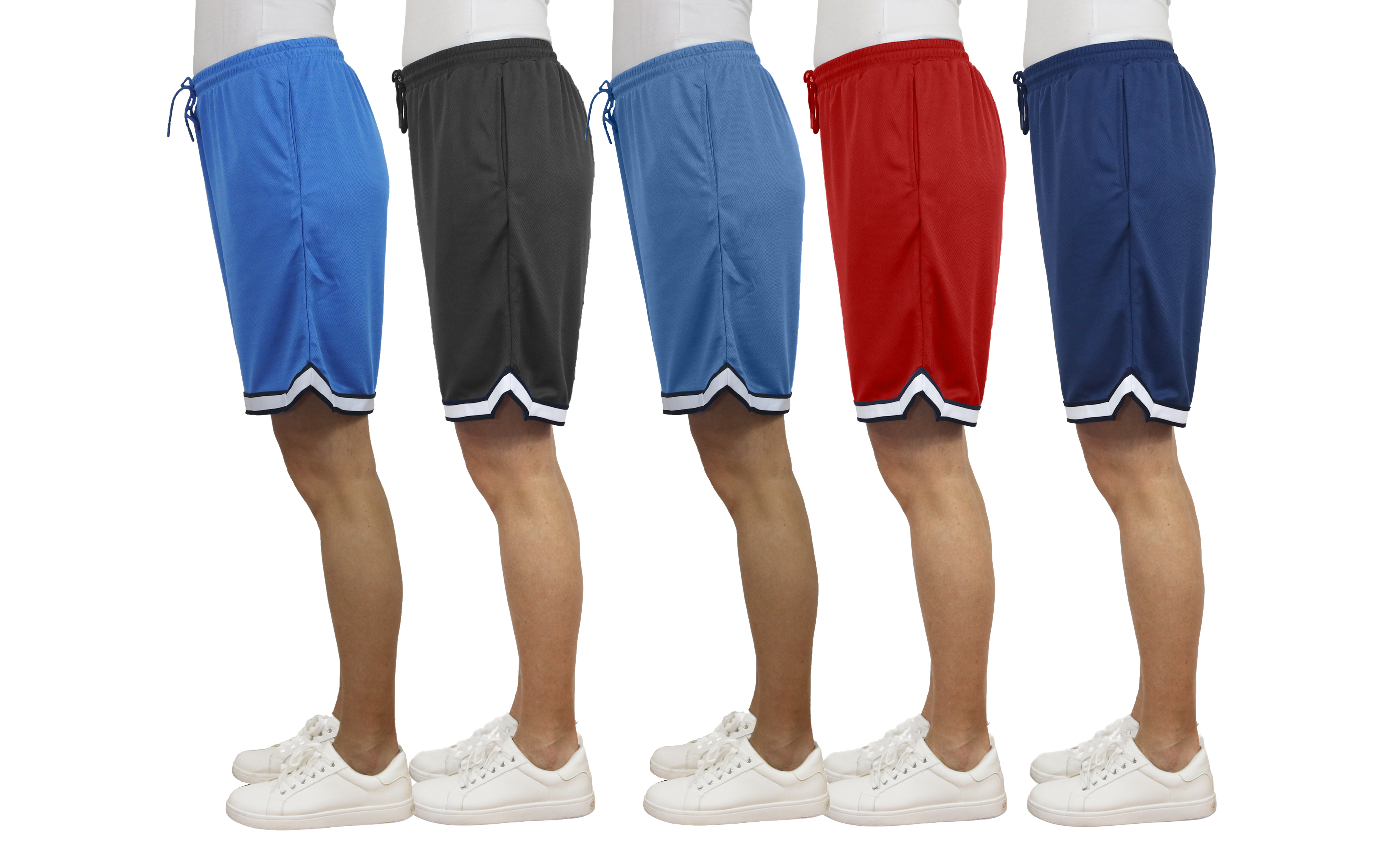 5Pk Womens Loose Fit Active Mesh Shorts - Gallery 14