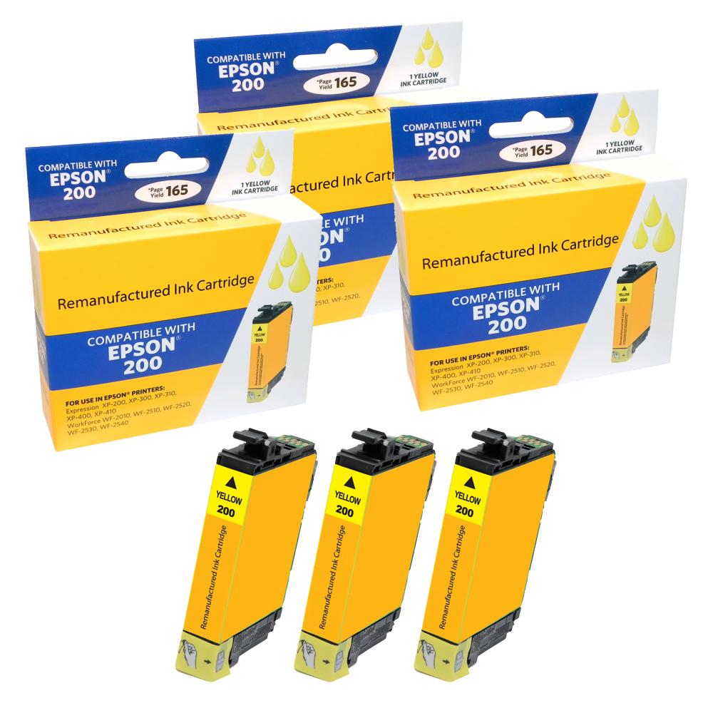 Compatible Epson 200 Ink Cartridge Combo Pack (3 Yellow) - Gallery 2