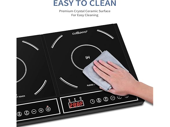 Portable 1800W Double Induction Cooktop
