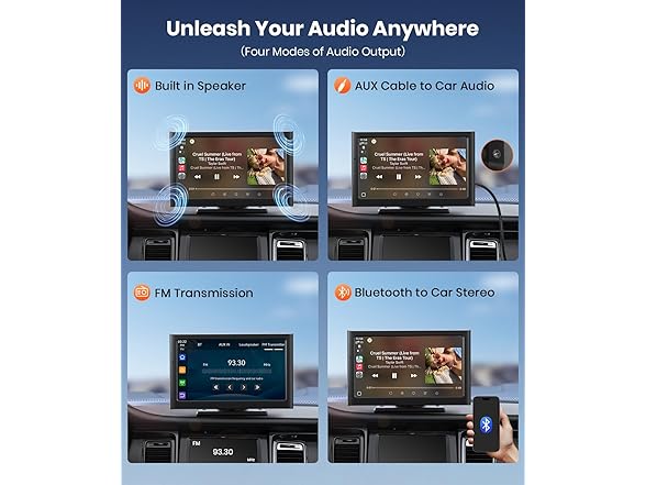 7" HD Wireless Car Play Touch Screen