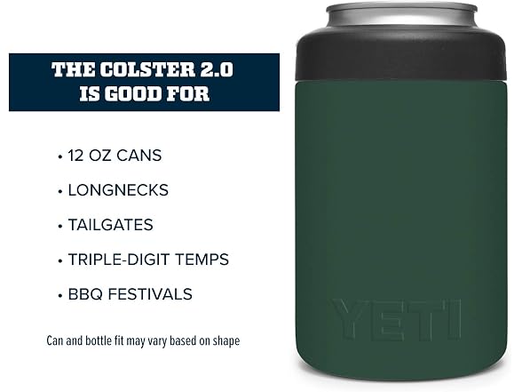 YETI Rambler 12oz Colster Can Insulator, Northwoods Green