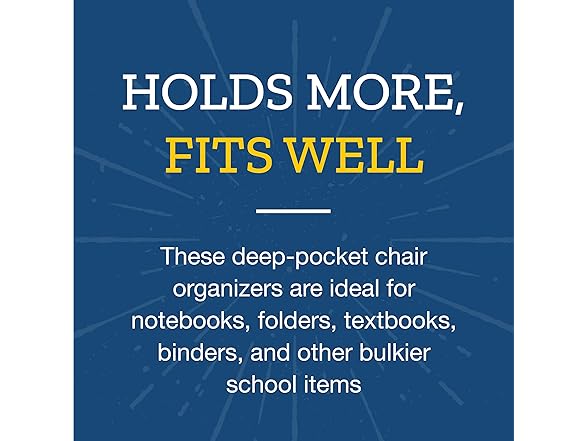 Really Good Stuff Store More Deep-Pocket Chair Pockets