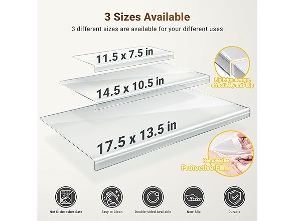 Gracenal 3PCS Acrylic Cutting Board