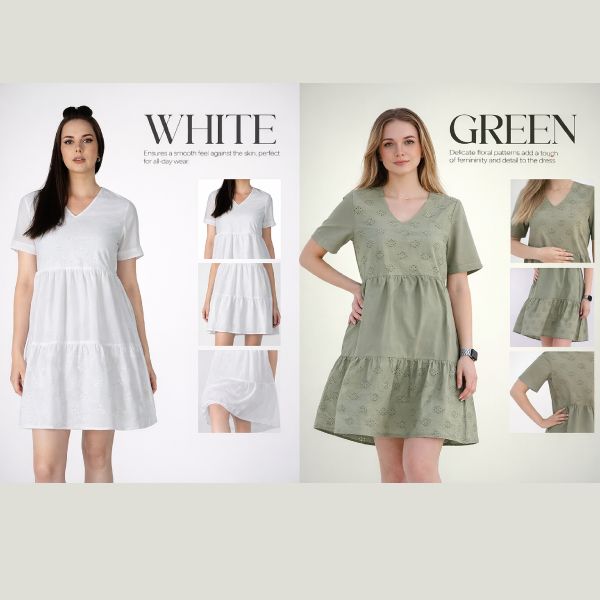 3Pk Asst Womens V-Neck Summer Dress - Gallery 11