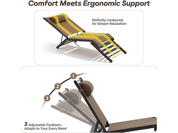 zzwhom Chaise Lounge Outdoor Set of 2