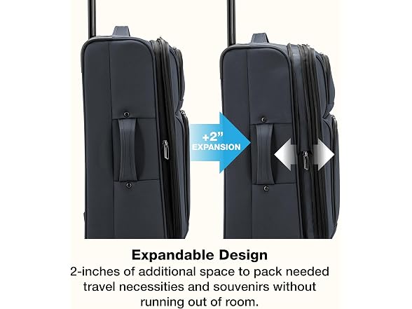 U.S. Traveler Anzio Softside Luggage, Checked-Medium 26-Inch