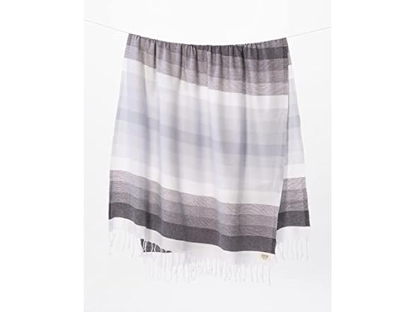 Teema Large Turkish Beach Towel- Grey
